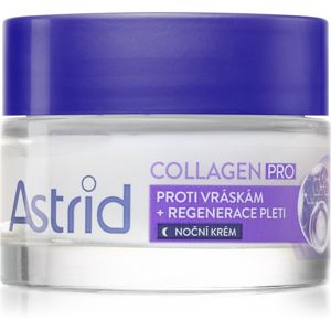 Astrid Collagen PRO nočný krém proti prejavom starnutia pleti s regeneračným účinkom 50 ml
