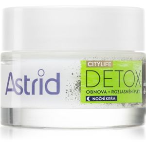 Astrid CITYLIFE Detox nočný obnovujúci krém s aktívnym uhlím 50 ml