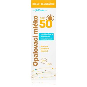 MedPharma Opalovacie mlieko SPF50 opaľovacie mlieko s vysokou UV ochranou 230 ml
