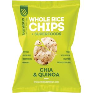 Bombus Whole Rice Chips ryžové chipsy Chia & Quinoa 60 g