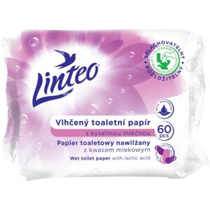 Linteo Wet Toilet Paper vlhčený toaletný papier s kyselinou mliečnou 60 ks