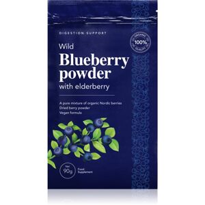 DoktorBio Wild blueberry powder with elderberry výživový doplnok na podporu trávenia 90 g