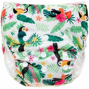 T-TOMI Diaper Swimwear Parrots prateľné plienkové plavky 5-12 kg 1 ks