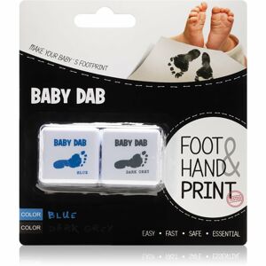 Baby Dab Foot & Hand Print Blue & Grey farba na detské odtlačky 2 ks 2 ks