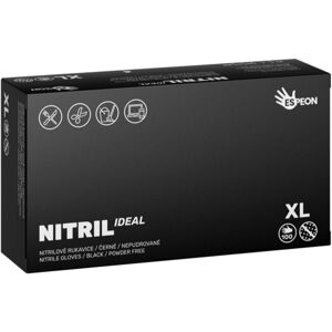 Espeon Nitril Ideal Black nitrilové nepudrované rukavice veľkosť XL 100 ks