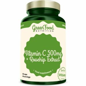 GreenFood Nutrition Vitamin C 500 mg + Rosehip Extract podpora imunity 60 ks