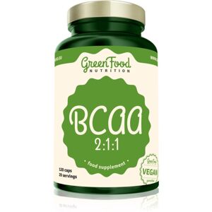 GreenFood Nutrition BCAA 2:1:1 podpora rastu svalov 120 cps
