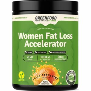 GreenFood Nutrition Performance Women Fat Loss Accelerator spaľovač tukov príchuť juicy tangerine 420 g