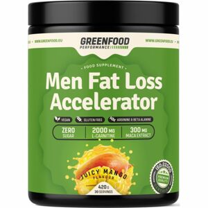 GreenFood Nutrition Performance Men Fat Loss Accelerator spaľovač tukov príchuť juicy mango 420 g