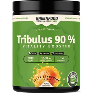 GreenFood Nutrition Performance Tribulus 90 % podpora športového výkonu príchuť juicy tangerine 420 g