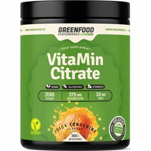 GreenFood Nutrition VitaMin Citrate prášok na prípravu nápoja s vitamínmi príchuť juicy tangerine 300 g