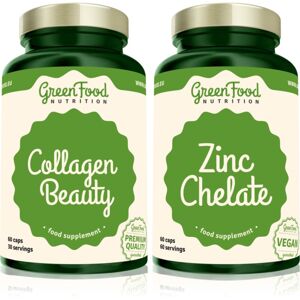 GreenFood Nutrition Collagen Beauty + Zinc Chelate sada (pre vlasy, nechty a pokožku)