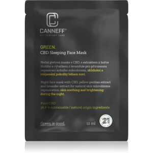 Canneff Green CBD Sleeping Face Mask upokojujúca maska na noc 12 ml