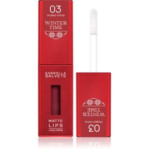 Gabriella Salvete Winter Time dlhotrvajúci matný tekutý rúž odtieň 03 Mulled Wine 4,5 ml