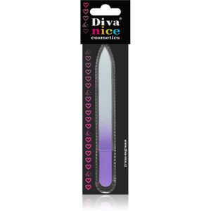 Diva & Nice Cosmetics Accessories sklený pilník na nechty veľký Violet 1 ks