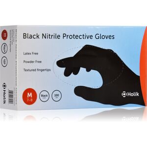 Holík Nitril Black nitrilové nepudrované ochranné rukavice veľkosť M 100 ks