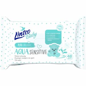 Linteo Baby Aqua Sensitive detské jemné vlhčené obrúsky 48 ks