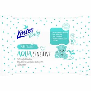 Linteo Baby Aqua Sensitive detské jemné vlhčené obrúsky 10 ks