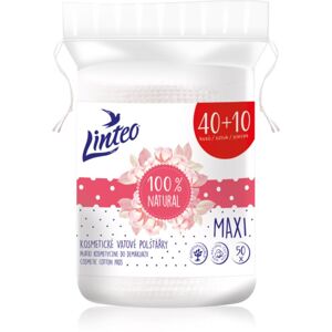 Linteo Natural Cotton Pads odličovacie tampóny Maxi 40 + 10ks 50 ks