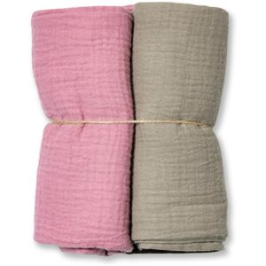 Eseco Muslin Diapers Grey + Pink látkové plienky 65 x 65 cm 2 ks