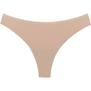 Snuggs Period Underwear Brazilian Light Tencel™ Lyocell Beige látkové menštruačné nohavičky pre slabú menštruáciu veľkosť S 1 ks