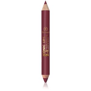 Dermacol Iconic Lips rúž a kontúrovacia ceruzka na pery 2 v 1 odtieň 06