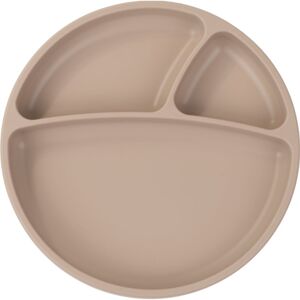 Minikoioi Suction Plate delený tanier s prísavkou Bubble Beige 1 ks