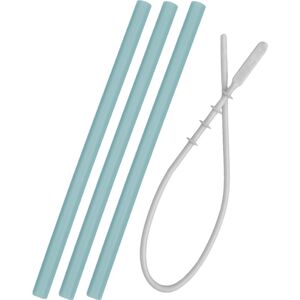 Minikoioi Flexi Straw with Cleaning Brush silikónová rúrka 3 ks s kefkou Aqua Green 3 ks