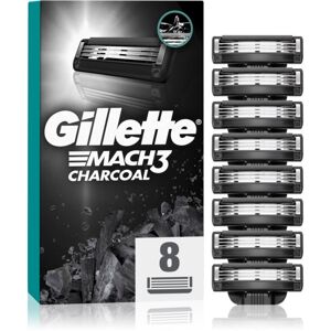 Gillette Mach3 Charcoal náhradné žiletky 8 ks