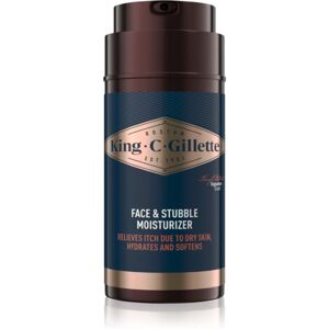 Gillette King C. Face & Stubble Moisturizer hydratačný krém na tvár a fúzy pre mužov 100 ml