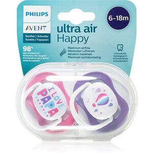 Philips Avent Soother Ultra Air Happy 6 - 18 m cumlík Girl Balloon 2 ks
