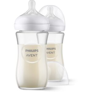 Philips Avent Natural Response Pure Glass dojčenská fľaša 1 m+ 2x240 ml