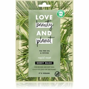 Love Beauty & Planet Rapid Reset Tea Tree Oil & Vetiver osviežujúca maska 21 ml
