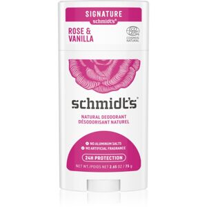 Schmidt's Rose + Vanilla tuhý deodorant bez obsahu hliníkových solí 75 g