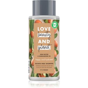Love Beauty & Planet Happy and Hydrated bezsulfátový šampón pre suché vlasy 400 ml