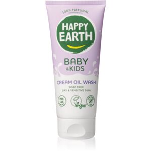 Happy Earth Baby & Kids 100% Natural Cream Oil Wash umývací olej pre suchú a citlivú pokožku 200 ml