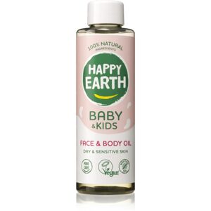 Happy Earth Baby & Kids 100% Natural Face & Body Oil telový olej pre suchú a citlivú pokožku 150 ml