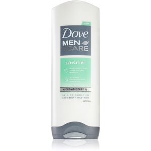 Dove Men+Care Sensitive sprchový gél na tvár, telo a vlasy pre mužov 250 ml