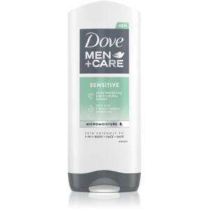 Dove Men+Care Sensitive sprchový gél na tvár, telo a vlasy pre mužov 400 ml