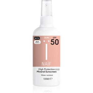 Naif Sun Mineral Sunscreen 50 SPF ochranný sprej na opaľovanie SPF 50 100 ml