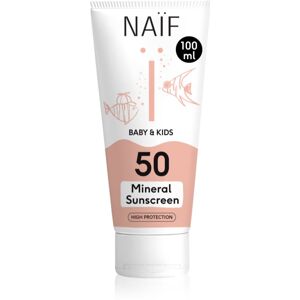 Naif Baby & Kids Mineral Sunscreen SPF 50 ochranný krém na opaľovanie pre bábätká a deti SPF 50 100 ml