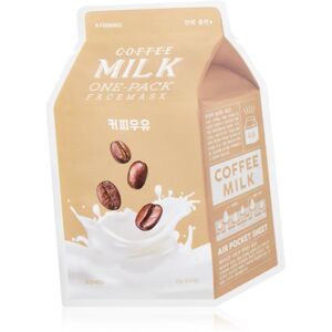 A´pieu One-Pack Milk Mask Coffee plátenná maska s hydratačným a revitalizačným účinkom 21 g