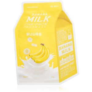 A´pieu One-Pack Milk Mask Banana vyživujúca plátienková maska 21 ml