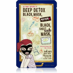 Dewytree Black Mask Deep Detox detoxikačná plátenná maska 30 g