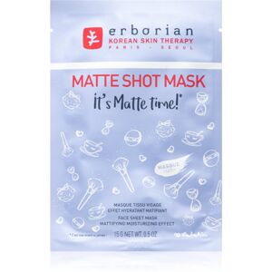 Erborian Shot Mask Its Matte Time! hydratačná plátienková maska pre matný vzhľad 15 g