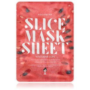 KOCOSTAR Slice Mask Sheet Watermelon plátenná maska s rozjasňujúcim a hydratačným účinkom 20 ml