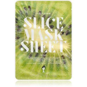 KOCOSTAR Slice Mask Sheet Kiwi rozjasňujúca plátienková maska s vitamínom C 20 ml