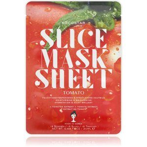 KOCOSTAR Slice Mask Sheet Tomato plátenná maska s rozjasňujúcim a hydratačným účinkom 20 ml