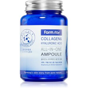 Farmstay Collagen & Hyaluronic Acid All-In-One Ampoule oživujúce pleťové sérum 250 ml