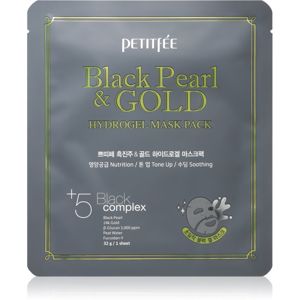 Petitfée Black Pearl & Gold intenzívna hydrogélová maska s 24karátovým zlatom 32 g